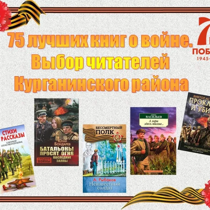 75 лучших книг о войне выбор читателей Курганинского района